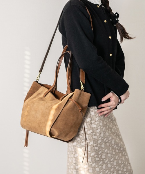 LORISTELLA(ロリステッラ)の「【LORISTELLA】レザーコンビトートバッグ(Q56469)(トートバッグ・レディース・グレー系その他/ブラウン系その他・ALL)」の11枚目の写真