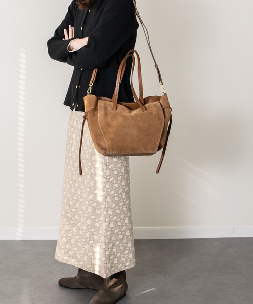 LORISTELLA(ロリステッラ)の「【LORISTELLA】レザーコンビトートバッグ(Q56469)(トートバッグ・レディース・グレー系その他/ブラウン系その他・ALL)」の13枚目の写真