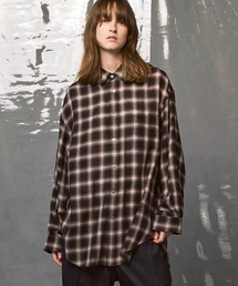 【新品タグ付】COLNtomorrow check shirtシャツ GANGSTERVILLE ギャングスタービル ウールチェックシャツ 長袖