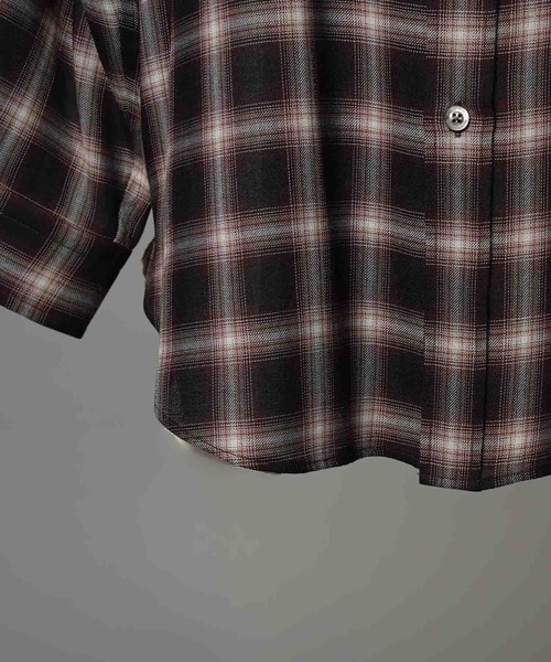 MAISON SPECIAL（メゾンスペシャル）の「《UNISEX》Prime-Over Ombre Check Regular Collar Shirt Coat/プライムオーバーオンブレチェックレギュラーカラーシャツコート【MAISON SPECIAL/メゾンスペシャル】（シャツ/ブラウス・メンズ・ブラウン/パープル・1/2/0）」の13枚目の写真