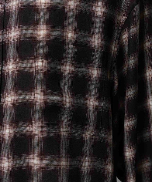 MAISON SPECIAL（メゾンスペシャル）の「《UNISEX》Prime-Over Ombre Check Regular Collar Shirt Coat/プライムオーバーオンブレチェックレギュラーカラーシャツコート【MAISON SPECIAL/メゾンスペシャル】（シャツ/ブラウス・メンズ・ブラウン/パープル・1/2/0）」の12枚目の写真
