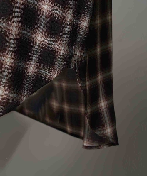 MAISON SPECIAL（メゾンスペシャル）の「《UNISEX》Prime-Over Ombre Check Regular Collar Shirt Coat/プライムオーバーオンブレチェックレギュラーカラーシャツコート【MAISON SPECIAL/メゾンスペシャル】（シャツ/ブラウス・メンズ・ブラウン/パープル・1/2/0）」の17枚目の写真