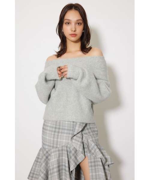 セール】【2025AW】オフショルニットトップス 秋服 冬服（ニット