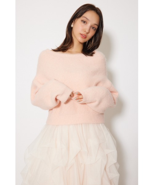 rienda(リエンダ)の「オフショルニットトップス 秋服 冬服(ニット/セーター・レディース・ホワイト/レッド/ピンク/グレー・FREE)」の10枚目の写真