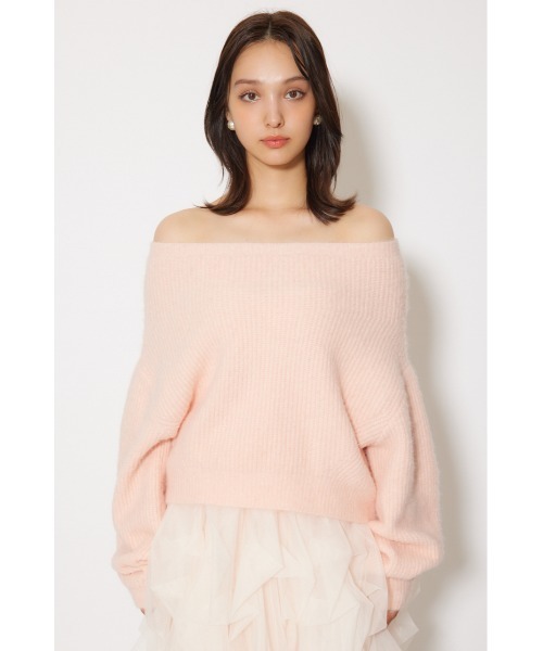 rienda(リエンダ)の「オフショルニットトップス 秋服 冬服(ニット/セーター・レディース・ホワイト/レッド/ピンク/グレー・FREE)」の12枚目の写真