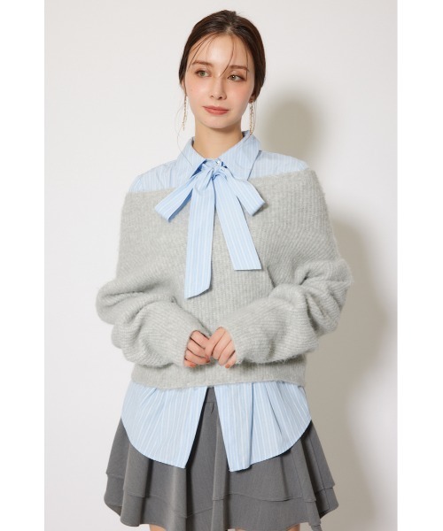 セール】【2025AW】オフショルニットトップス 秋服 冬服（ニット