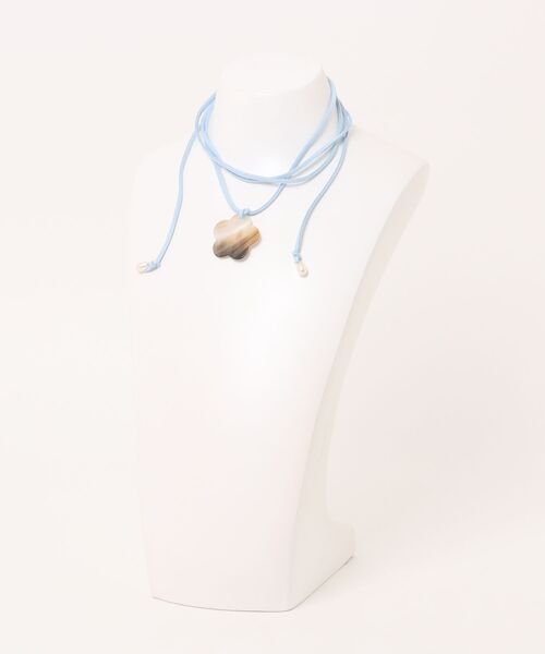 tone(トーン)の「【mamo】フラワーシェルチョーカー(MA)(チョーカー・レディース・ブルー・FREE)」の6枚目の写真