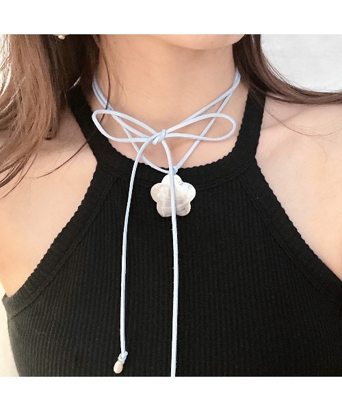 tone(トーン)の「【mamo】フラワーシェルチョーカー(MA)(チョーカー・レディース・ブルー・FREE)」の7枚目の写真