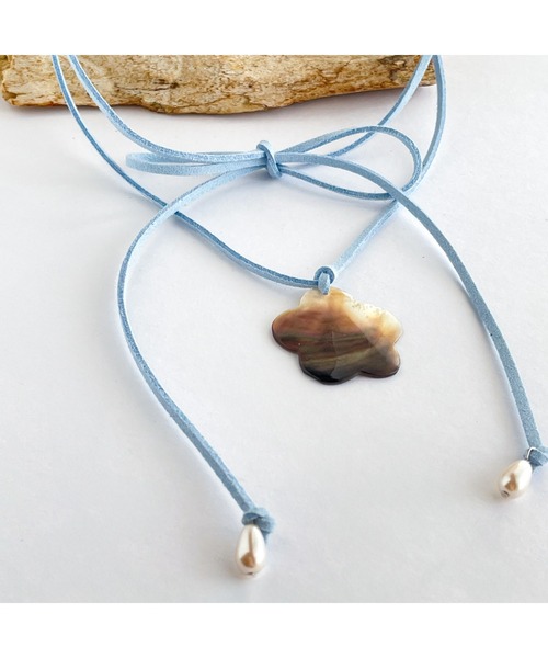 tone(トーン)の「【mamo】フラワーシェルチョーカー(MA)(チョーカー・レディース・ブルー・FREE)」の8枚目の写真