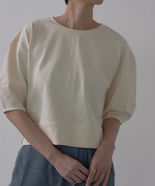 GALLEST(ギャレスト)の「フォルムスリーブカットソー(Tシャツ/カットソー・レディース・ライトブルー/ブラック/アイボリー・38)」の1枚目の写真