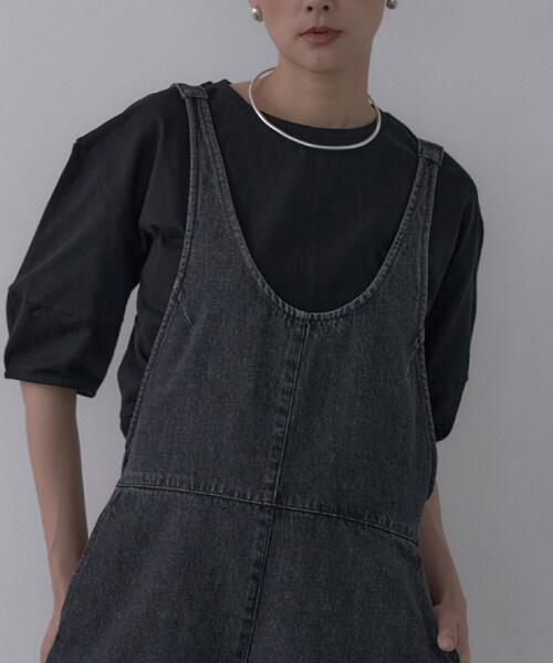 GALLEST(ギャレスト)の「フォルムスリーブカットソー(Tシャツ/カットソー・レディース・ライトブルー/ブラック/アイボリー・38)」の2枚目の写真