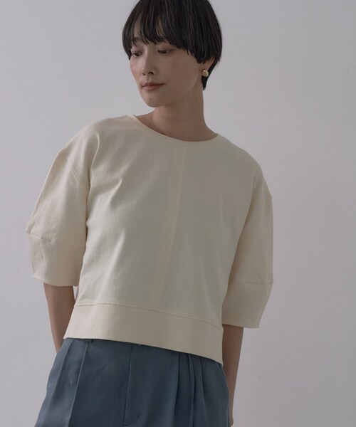 GALLEST(ギャレスト)の「フォルムスリーブカットソー(Tシャツ/カットソー・レディース・ライトブルー/ブラック/アイボリー・38)」の7枚目の写真