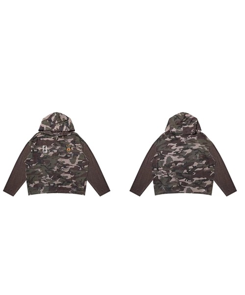 MASONPRINCE（メイソンプリンス）の「袖切り替え カモフラ柄 ZIPパーカー WT4291【MASONPRINCE】【2025AW】（パーカー・メンズ・カモフラージュ・L/M/S）」の7枚目の写真