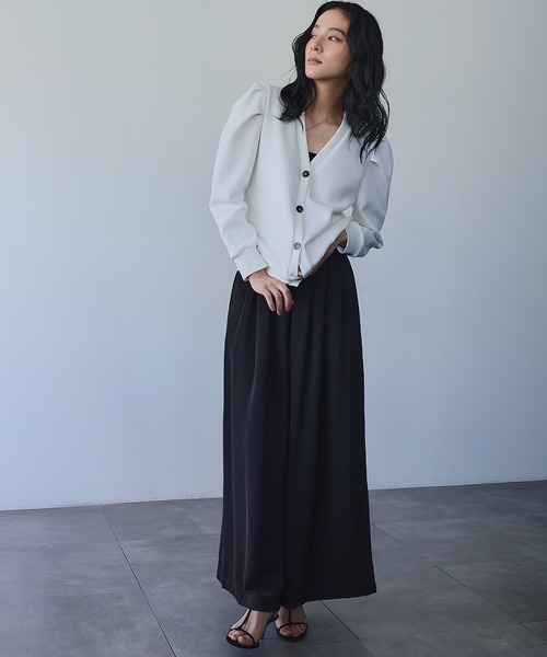 ELFRANK(エルフランク)の「【低身長サイズあり】タックワイドイージーパンツ【洗える】(その他パンツ・レディース・オフホワイト/ブラック/モカ・S/M)」の15枚目の写真
