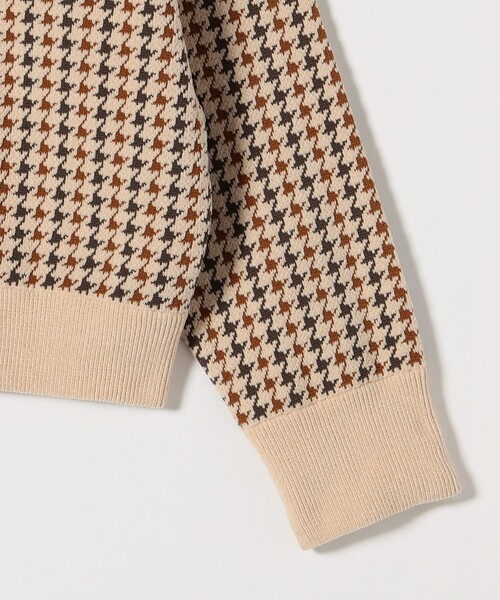 SHIPS any:〈手洗い可能〉モールヤーン クルーネック 千鳥柄