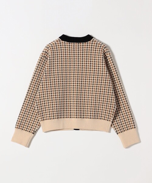 SHIPS any:〈手洗い可能〉モールヤーン クルーネック 千鳥柄