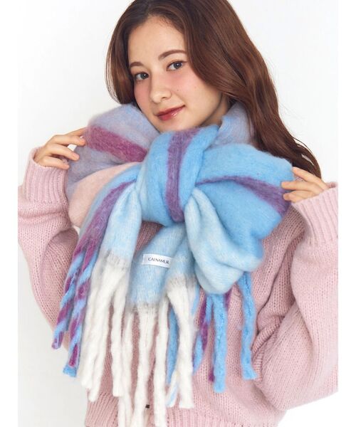 CALNAMUR（カルナムール）の「チェック柄大判マフラー（マフラー・レディース・その他/その他1/その他2・FREE）」の4枚目の写真