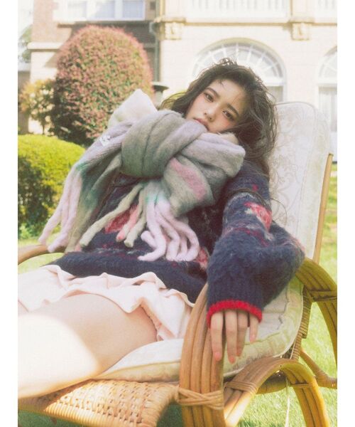 CALNAMUR（カルナムール）の「チェック柄大判マフラー（マフラー・レディース・その他/その他1/その他2・FREE）」の7枚目の写真