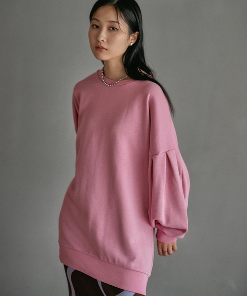 セール】袖タックボリュームチュニック 598255（スウェット）｜LEPSIM