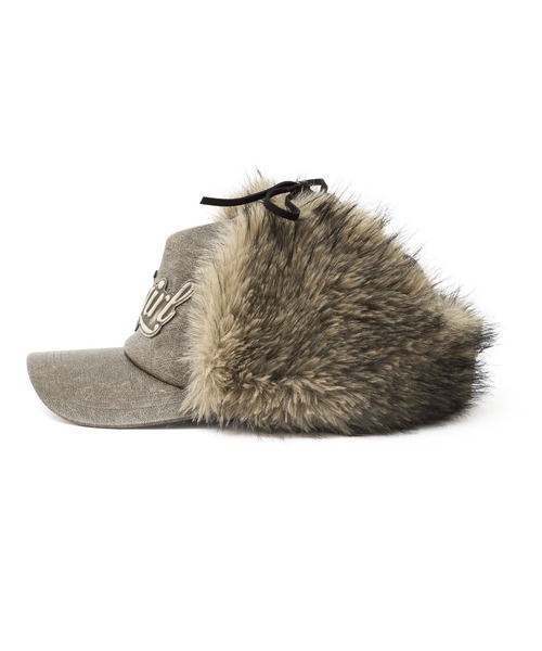 X-girl（エックスガール）の「EMBOSSED LOGO PATCH EARFLAP CAP（キャップ・レディース・ブラック/ブラウン・ONE SIZE）」の16枚目の写真