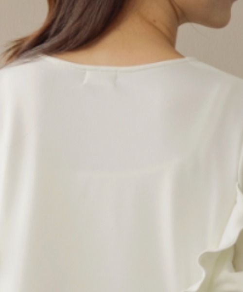 Sono(ソーノ)の「【SONO/ソーノ】【WARM STRETCH】サイドフリルチュニックプルオーバー(Tシャツ/カットソー・レディース・ホワイト/ブラック/ネイビー・F)」の17枚目の写真