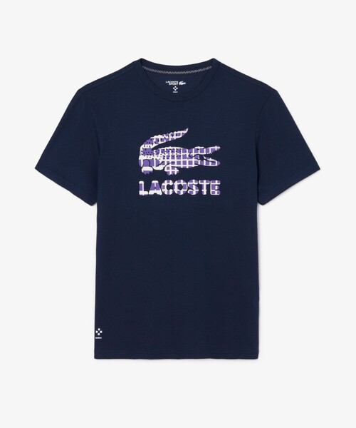LACOSTE(ラコステ)の「『ダニール・メドベージェフ』ラケットレイヤードグラフィックプリントTシャツ(Tシャツ/カットソー・メンズ・オフホワイト/ネイビー・3/4/5)」の5枚目の写真