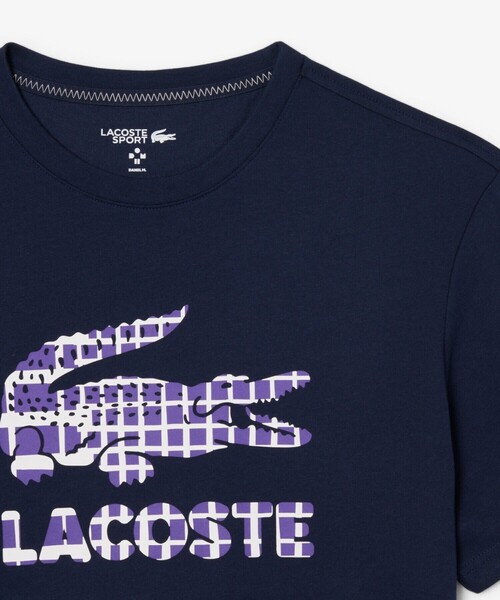 LACOSTE(ラコステ)の「『ダニール・メドベージェフ』ラケットレイヤードグラフィックプリントTシャツ(Tシャツ/カットソー・メンズ・オフホワイト/ネイビー・3/4/5)」の7枚目の写真
