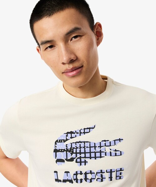 LACOSTE(ラコステ)の「『ダニール・メドベージェフ』ラケットレイヤードグラフィックプリントTシャツ(Tシャツ/カットソー・メンズ・オフホワイト/ネイビー・3/4/5)」の12枚目の写真
