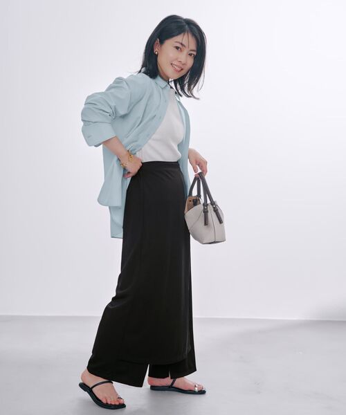 COHINA(コヒナ)の「スムージーラップパンツ 【低身長・小柄女性】(その他パンツ・レディース・ブラウン/ブラック・SHORT/REGULAR)」の16枚目の写真