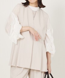 abahouse mavie | 【エニデイカセット】タック切り替えジレ/セミオケ/きれいめ/レイヤード/ベスト/シーズンレス(ベスト)