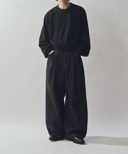 Lui's（ルイス）の「リジットワイドバギーデニムパンツ（デニムパンツ・メンズ・ブラック/インディゴブルー・34/32/30）」の8枚目の写真