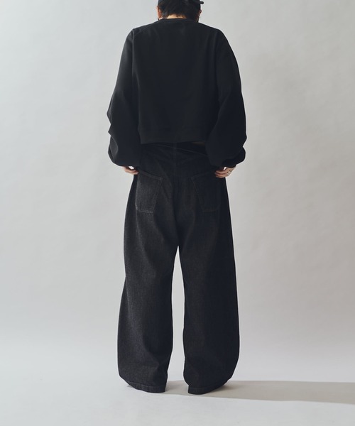 Lui's（ルイス）の「リジットワイドバギーデニムパンツ（デニムパンツ・メンズ・ブラック/インディゴブルー・34/32/30）」の10枚目の写真