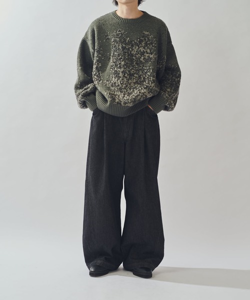 Lui's（ルイス）の「リジットワイドバギーデニムパンツ（デニムパンツ・メンズ・ブラック/インディゴブルー・34/32/30）」の15枚目の写真