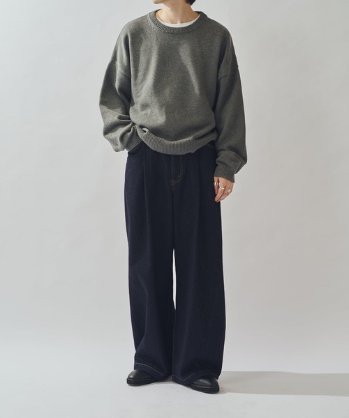 Lui's（ルイス）の「リジットワイドバギーデニムパンツ（デニムパンツ・メンズ・ブラック/インディゴブルー・34/32/30）」の11枚目の写真