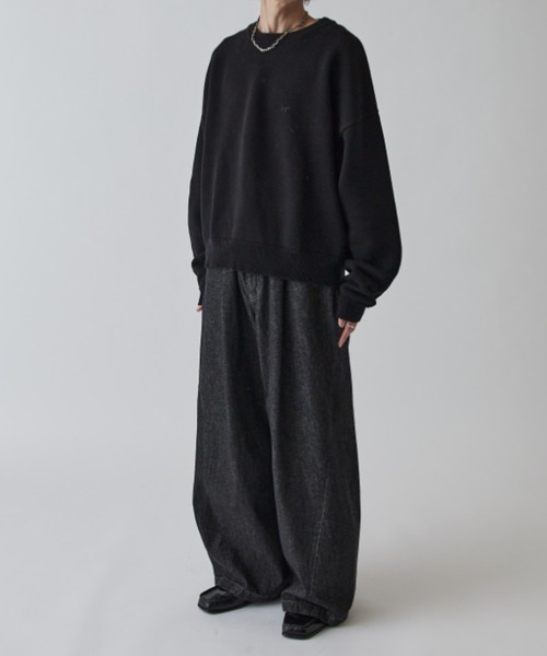 Lui's（ルイス）の「リジットワイドバギーデニムパンツ（デニムパンツ・メンズ・ブラック/インディゴブルー・34/32/30）」の21枚目の写真