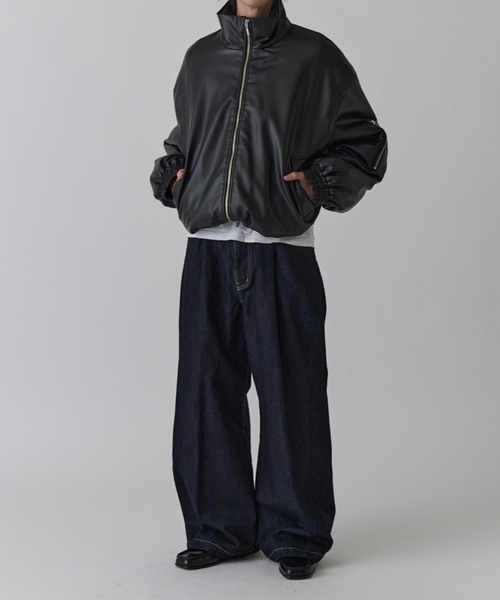 Lui's（ルイス）の「リジットワイドバギーデニムパンツ（デニムパンツ・メンズ・ブラック/インディゴブルー・34/32/30）」の16枚目の写真