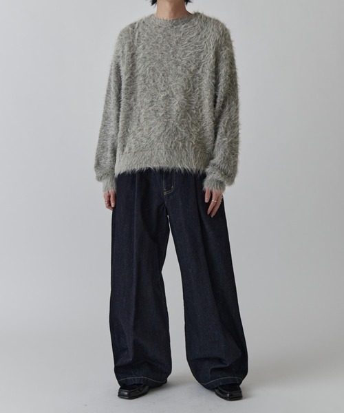 Lui's（ルイス）の「リジットワイドバギーデニムパンツ（デニムパンツ・メンズ・ブラック/インディゴブルー・34/32/30）」の19枚目の写真