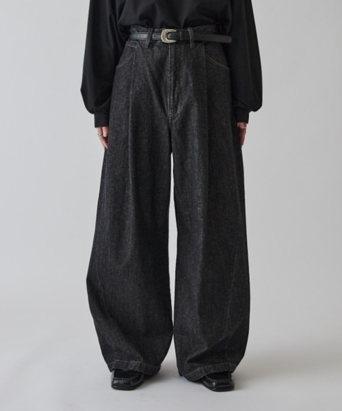 Lui's（ルイス）の「リジットワイドバギーデニムパンツ（デニムパンツ・メンズ・ブラック/インディゴブルー・34/32/30）」の21枚目の写真