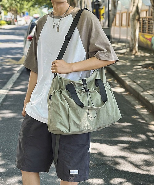 TABI PAL(タビパル)の「アウトポケット スポーツバッグ(ボストンバッグ・レディース・ブラック/グレー/グリーン/ベージュ・FREE)」の10枚目の写真