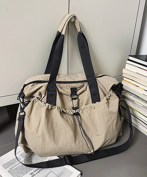TABI PAL(タビパル)の「アウトポケット スポーツバッグ(ボストンバッグ・レディース・ブラック/グレー/グリーン/ベージュ・FREE)」の13枚目の写真
