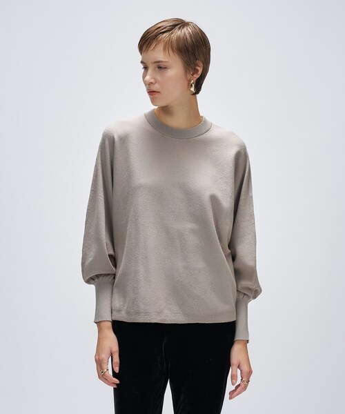 cloenc（クロエンス）の「【手洗い可】ドルマンニットプルオーバー（ニット/セーター・レディース・グレー/ブラック/ピンク/ダークブラウン/ライトイエロー系/ホワイト・00/02）」の3枚目の写真