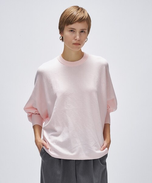 cloenc（クロエンス）の「【手洗い可】ドルマンニットプルオーバー（ニット/セーター・レディース・グレー/ブラック/ピンク/ダークブラウン/ライトイエロー系/ホワイト・00/02）」の6枚目の写真