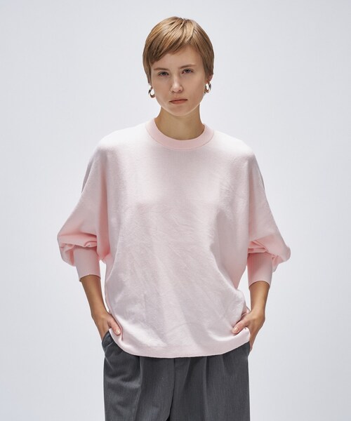 cloenc（クロエンス）の「【手洗い可】ドルマンニットプルオーバー（ニット/セーター・レディース・グレー/ブラック/ピンク/ダークブラウン/ライトイエロー系/ホワイト・00/02）」の18枚目の写真