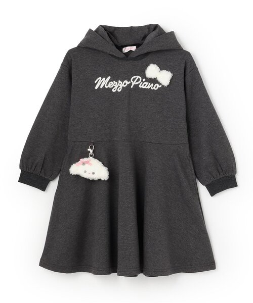 セール】プードルチャームつき パーカワンピース（ワンピース）｜mezzo