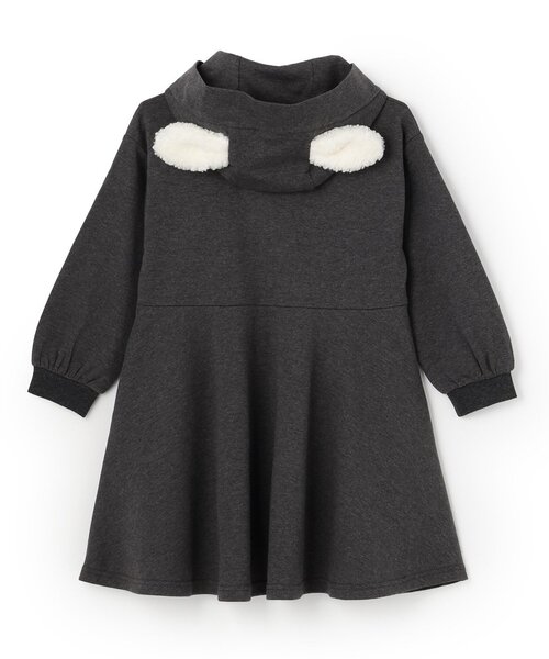 ワンピース　メゾピアノ セール】プードルチャームつき パーカワンピース（ワンピース）｜mezzo