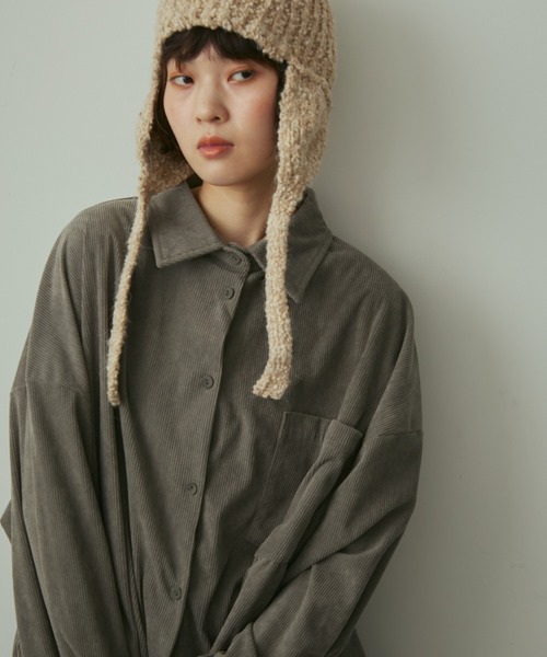 full/fill.(フルフィル)の「corduroy over shirt / コーデュロイオーバーシャツ(シャツ/ブラウス・レディース・アイボリー/グレー・FREE)」の1枚目の写真