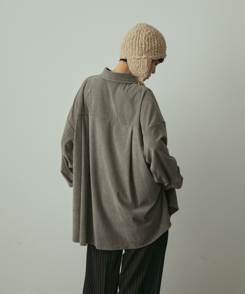 full/fill.(フルフィル)の「corduroy over shirt / コーデュロイオーバーシャツ(シャツ/ブラウス・レディース・アイボリー/グレー・FREE)」の6枚目の写真