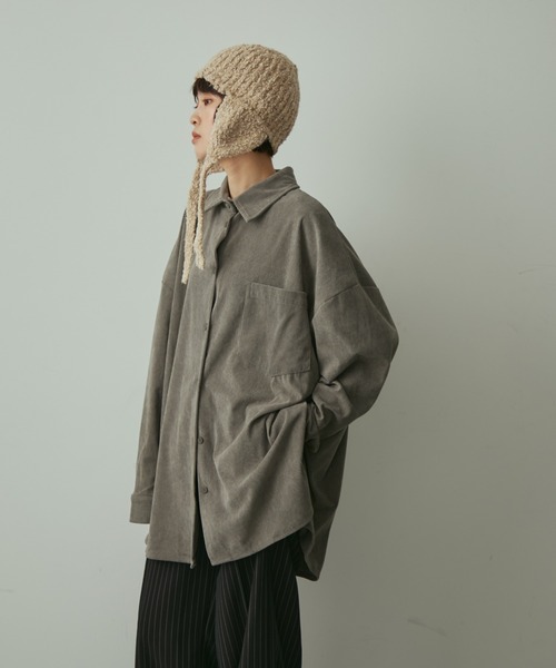 full/fill.(フルフィル)の「corduroy over shirt / コーデュロイオーバーシャツ(シャツ/ブラウス・レディース・アイボリー/グレー・FREE)」の7枚目の写真