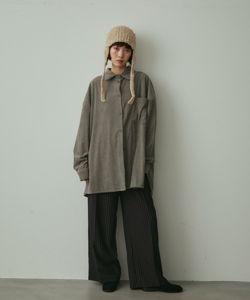 full/fill.(フルフィル)の「corduroy over shirt / コーデュロイオーバーシャツ(シャツ/ブラウス・レディース・アイボリー/グレー・FREE)」の8枚目の写真