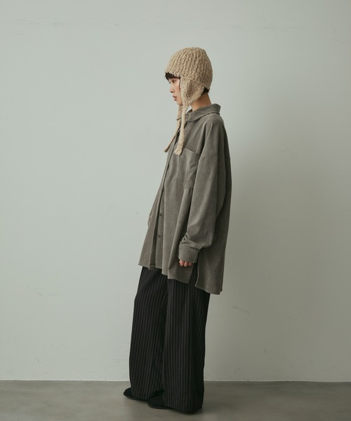 full/fill.(フルフィル)の「corduroy over shirt / コーデュロイオーバーシャツ(シャツ/ブラウス・レディース・アイボリー/グレー・FREE)」の10枚目の写真